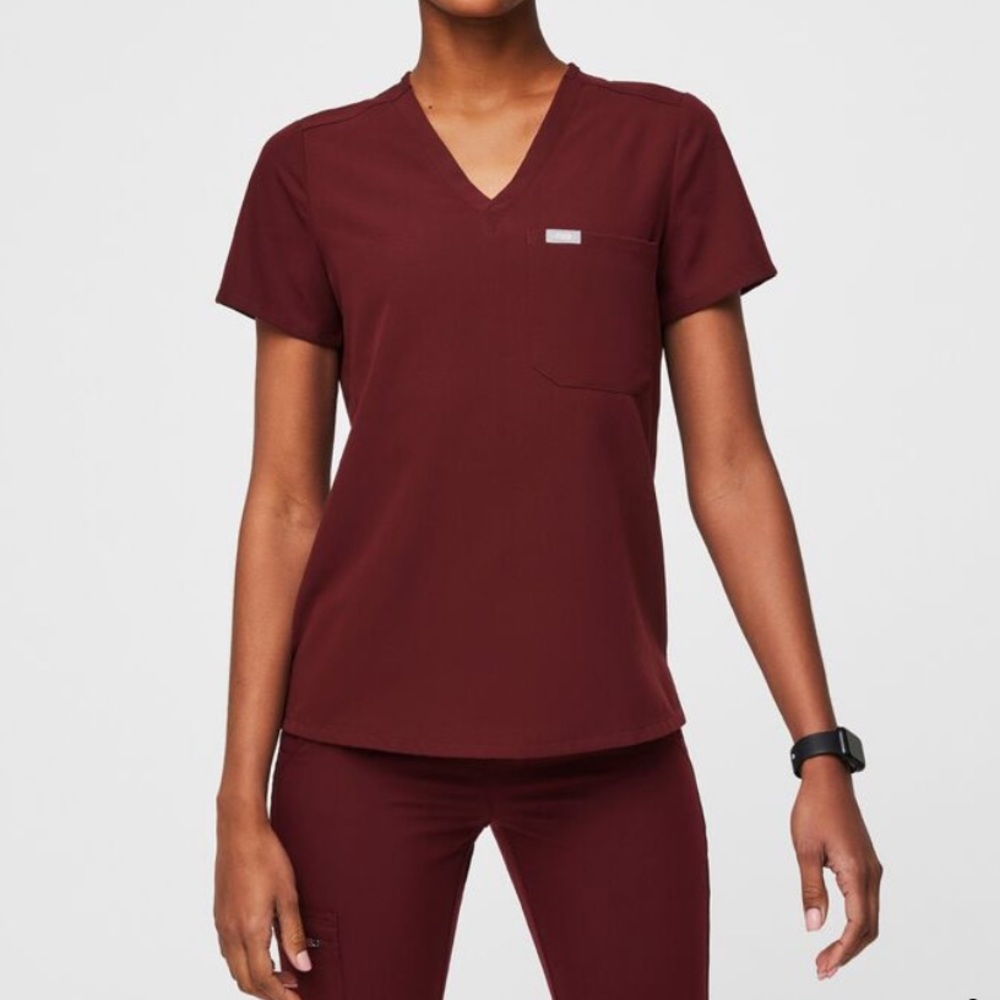 Burgundy FIGS scrub set
